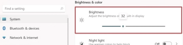 windows 11 изменить яркость дисплея на ноутбуке