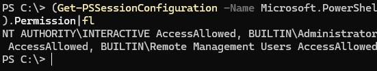 Get-PSSessionConfiguration
