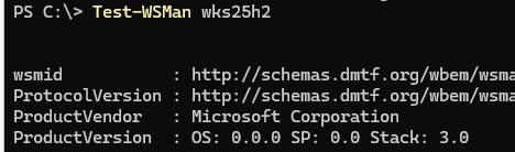 Test-WSMan -ComputerName: проверить удаленно включен ли на машине удаленный powershell
