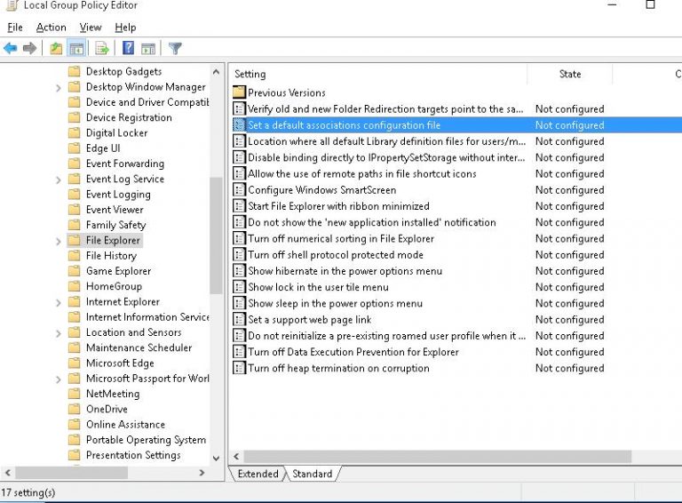 Настройка ассоциаций файлов в windows 10 через gpo