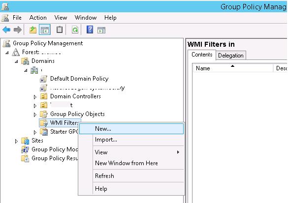 WMI фильтры в консоли управления политиками GPMC