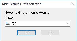 disk cleanup: cleanmgr.exe