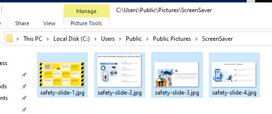 Файлы картинок для скринсейвера Windows