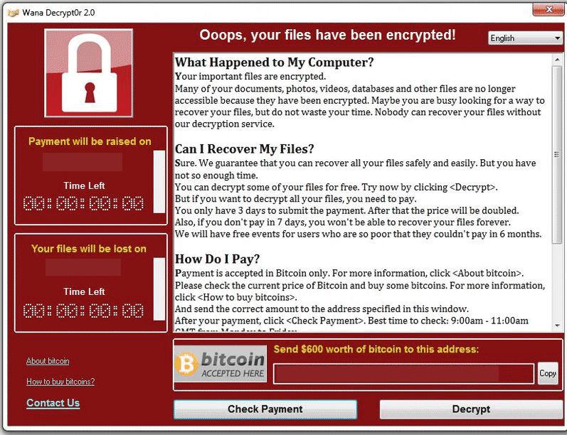 Защита Windows от вируса-шифровальщика Wana Decrypt0r