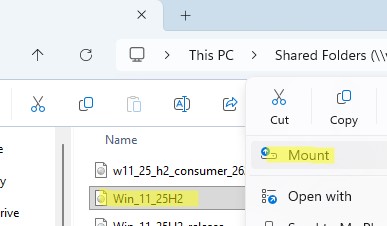 Смонтировать установочный iso образ windows 11