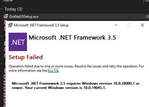 офлайн установщик net framework35 в windows 11