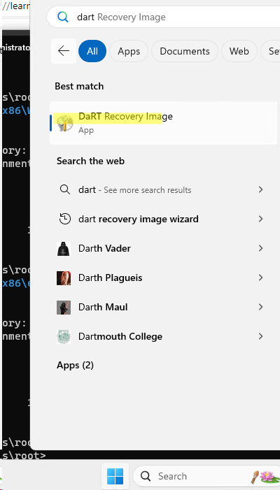 Утилита DaRT Recovery Image