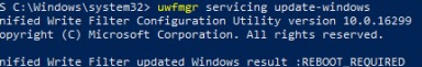uwfmgr servicing update-windows установка обновлений windows в UWF
