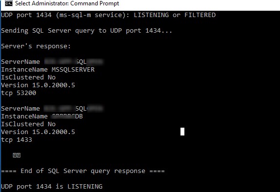 portqry проверка портов и экземпляров sql server