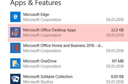 предостановленное приложение магазина microsoft Microsoft.Office.Desktop.Apps