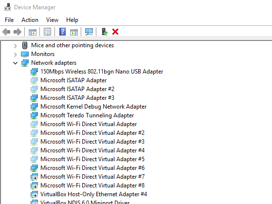 Microsoft wifi direct. Microsoft Wi-Fi direct Virtual Adapter. Microsoft Virtual WIFI Miniport Adapter. Isatap. Microsoft Kernel debug Network Adapter.