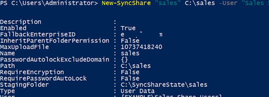 New-SyncShare 
