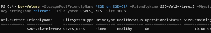 New-Volume в s2d powershell