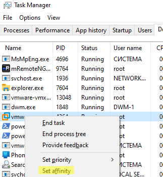 Настройка Processor Affinity в Task Manager
