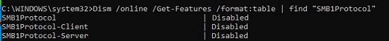 proverit-проверить наличие компонентов smb v 1 в windows