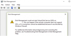 Не удалось подключиться к службе виртуальных дисков windows 10