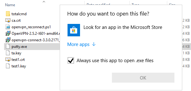 чем открыть этот файл при запуске exe файла в Windows