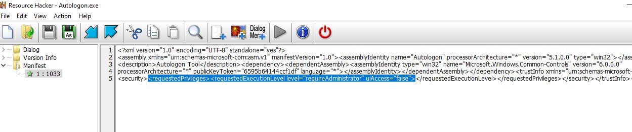 resource hacker izmenit manifest asinvoker