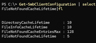 Get-SmbClientConfiguration настройки кэширования в сетевых SMB файлах