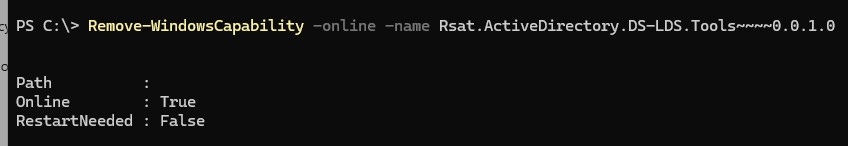 Remove-WindowsCapability RSAT