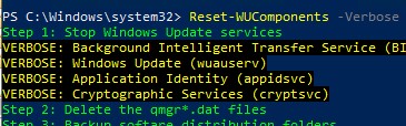 Reset-WUComponent сбросить настройки windows update
