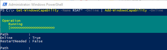 Add-WindowsCapability в Windows 10 1809 Rsat.LLDP.Tools