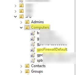 назначить групповую политику с настройками firewall на компьютеры windows в active directory