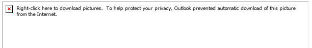 To help protect your privacy, Outlook prevented automatic download of this picture from the Internet