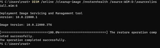 dism restorehealth source: восстановить хранилище компонентов из оригинального образа Windows на установочном диске, ISO, WIM файле
