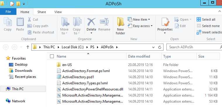 библиотеки модуля RSAT-AD-PowerShell Microsoft.ActiveDirectory.Management.dll
