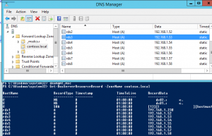 Создание dns записи powershell