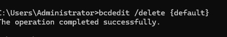 bcdedit удалить загрузочную запись
