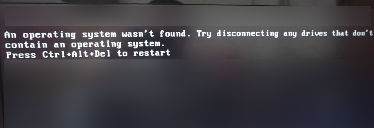 An operating system wasn't found. Try disconnecting any drives - ошибка при загрузке Windows