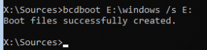 Bcdboot сбой при копировании. Bcdboot сбой при копировании