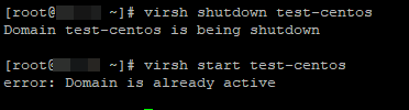 virsh shutdown включить/выключить виртуальную машину kvm