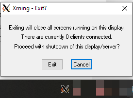 запуск Xming в windows