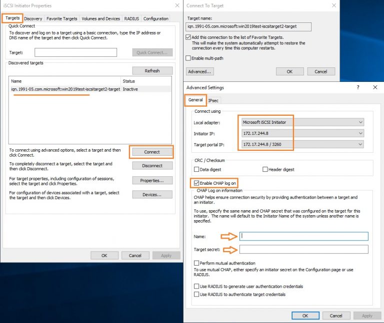 Подключение к iscsi с двух компьютеров