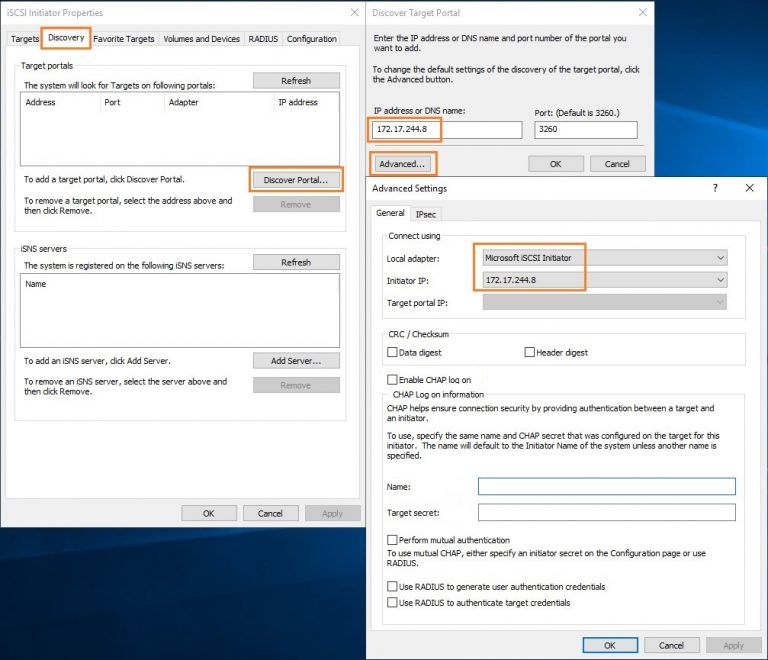 Iscsi как подключить диск