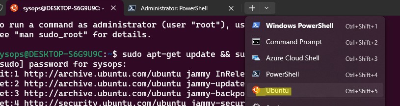 обновление пакетов в ubuntu wsl