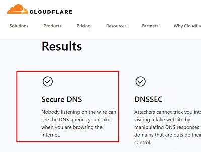 Проверить что используется шифрование DNS трафика secure-dns