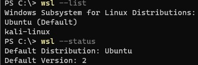 список установленных образов linux в wsl