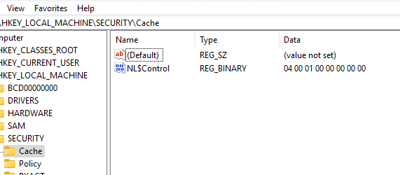 Очистка сохраненных credentials в реестре