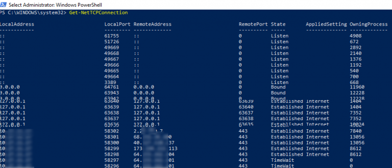 Tcp подключения windows server 2012