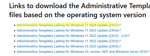 скачать admx шаблоны gpo для новой версии windows 11