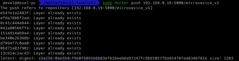 sudo docker push - отправка образа в репозиторий docker registry