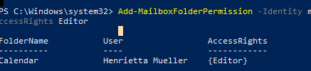 Add-MailboxFolderPermission доступ на просмотр календаря другого пользователя