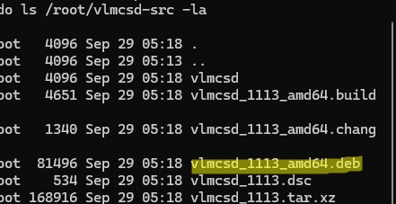 сборка пакета vlmcsd для debian
