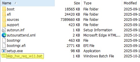 BAT файл, который позволяет игнорировать системные требования Windows 11