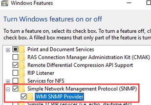 Установка компонентов службы snmp в старых версиях Windows