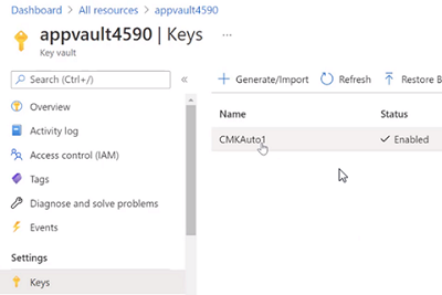 ключи шифрования azure sql в Azure key vault